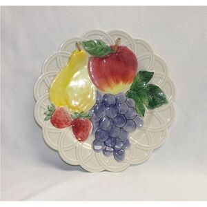 Otagiri Multicolor Fruit Motif Ironstone Plate